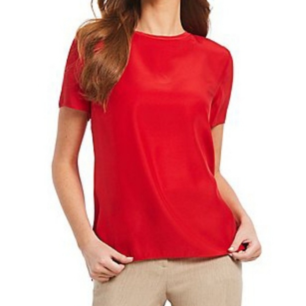 Antonio melani red silk blouse